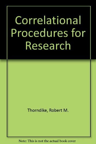 Correlational Procedures for Research