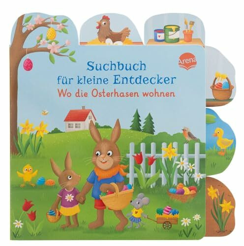 Suchbuch für kleine Entdecker. Wo die Osterhasen wohnen: Erster Suchspaß und Bildwörterbuch ab 18 Monaten. Ostern. Selbstständige Beschäftigung. Kleinkind. Geschenk