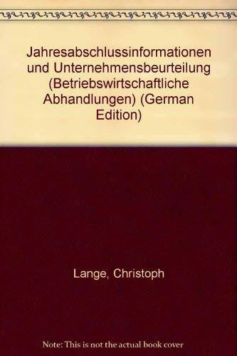 Jahresabschlußinformationen und Unternehmensbeurteilung
