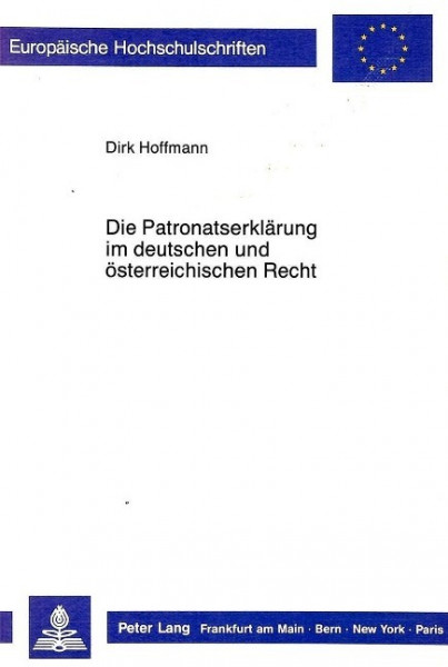 Die Patronatserklärung im deutschen und österreichischen Recht