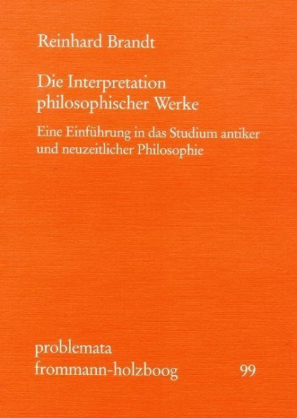 Die Interpretation philosophischer Werke