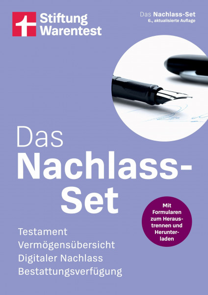 Das Nachlass-Set – die wichtigsten Fragen zum Thema Nachlass einfach erklärt, mit Steuerspartipps, Formularen und Ausfüllhilfen: Testament, Vermögensübersicht, Digitaler Nachlass, Bestattungsverfügung