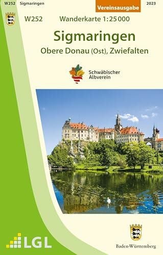 W252 Sigmaringen - Obere Donau (Ost), Zwiefalten: Wanderkarte 1:25.000 (Karte des Schwäbischen Albvereins)