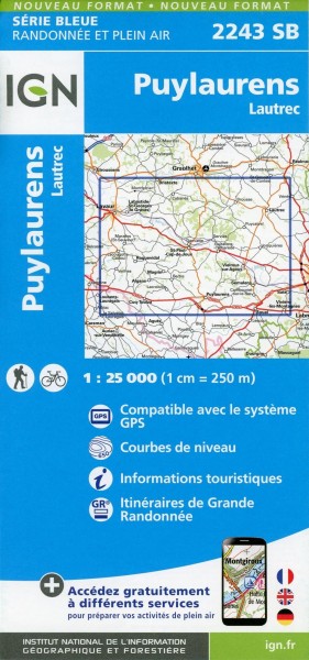 Puylaurens - Lautrec 1:25 000