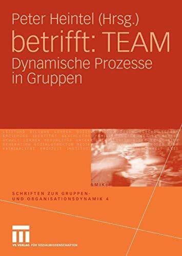 betrifft: TEAM: Dynamische Prozesse in Gruppen (Schriften zur Gruppen- und Organisationsdynamik)