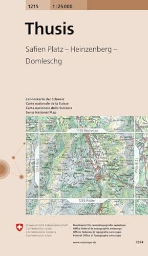 1215 Thusis: Safien Platz - Heinzenberg - Domleschg (Landeskarte 1:25 000, Band 1215) 1215 Thusis: Safien Platz - Heinzenberg - Domleschg (Landeskarte 1:25 000, Band 1215)