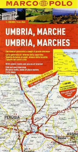 Umbria, Marche 1:200.000 (Carte stradali Marco Polo)
