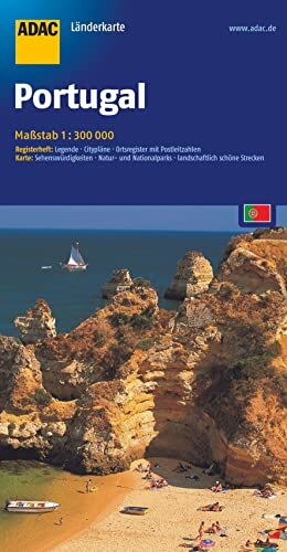ADAC-Länderkarte: Portugal 1:300.000: Register: Legende, Citypläne, Ortsregister. Karte: Sehenswürdigkeiten, Natur- und Nationalparks, landschaftlich schöne Strecken (ADAC LänderKarten)