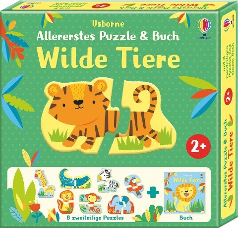 Allererstes Puzzle & Buch: Wilde Tiere