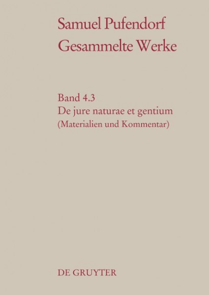 Gesammelte Werke, Band 4.3, De jure naturae et gentium