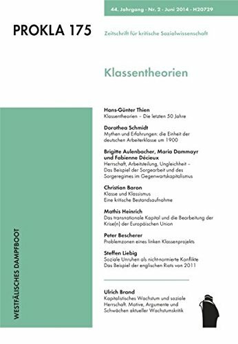 175: Klassentheorien (PROKLA / Zeitschrift für kritische Sozialwissenschaft)