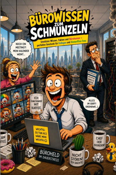 Bürowissen zum Schmunzeln - unnützes Wissen, Fakten und Bürohumor - perfektes Geschenk für Kollegen und Homeoffice: Lustiges Geschenk für Kollegen, ... IT, Wichteln, Arbeitskollegen - 2. Auflage