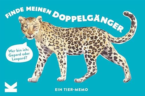 Finde meinen Doppelgänger: Wer bin ich: Gepard oder Leopard? Ein Tier-Memo.
