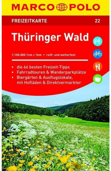 MARCO POLO Freizeitkarte Thüringer Wald 1:100 000
