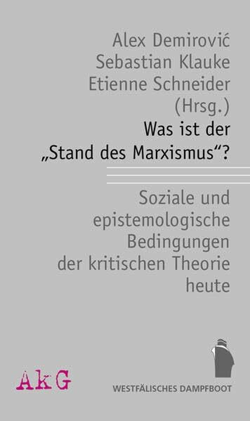 Was ist der "Stand des Marxismus"?: Soziale und epistemologische Bedingungen der kritischen Theorie heute