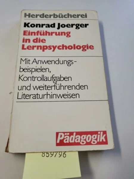 Einführung in die Lernpsychologie.