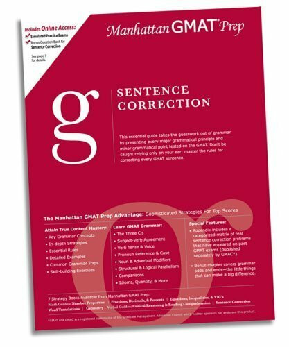 Sentence Correction Gmat Preparation Guide (Manhattan Gmat Prep)