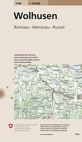 Swisstopo 1149 Wolhusen, Romoos - Menznau - Ruswil (Landeskarte 1, 25 000, Band 1149)