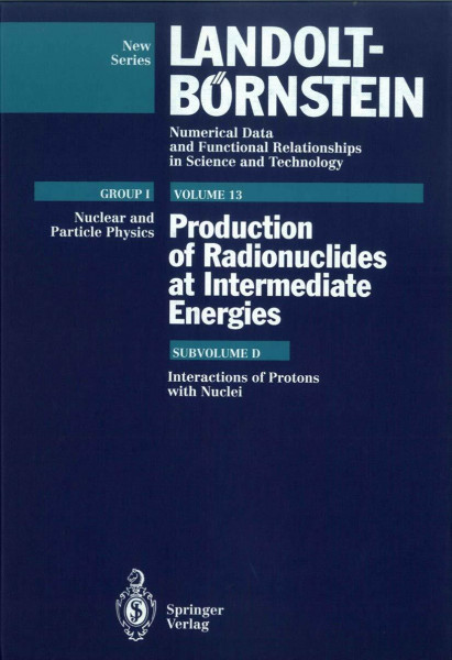 Interactions of Protons with Nuclei (Supplement to I/13a,b,c) (Elementary Particles, Nuclei and Atoms)