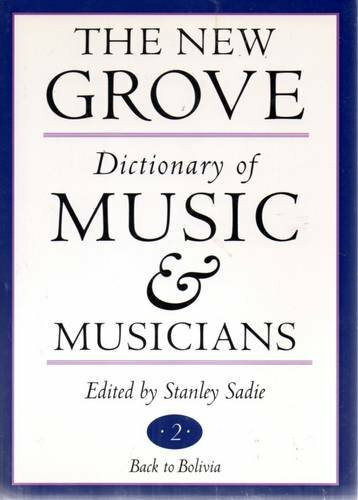 The New Grove Dictionary of Music and Musicians: 29 volumes
