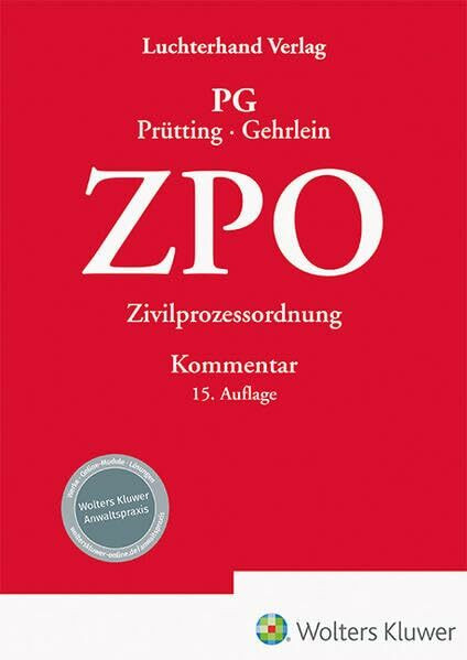 ZPO Kommentar: Zivilprozessordnung – Kommentar