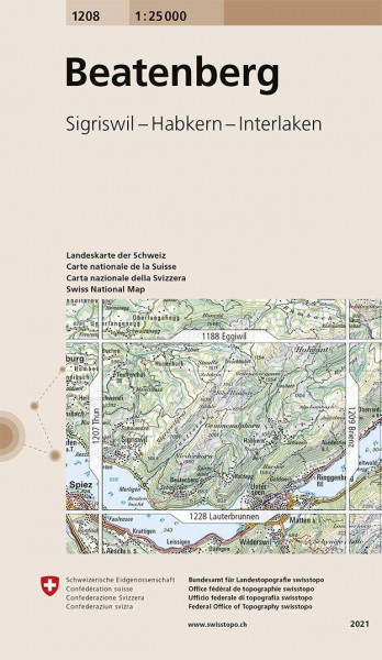 Swisstopo 1 : 25 000 Beatenberg