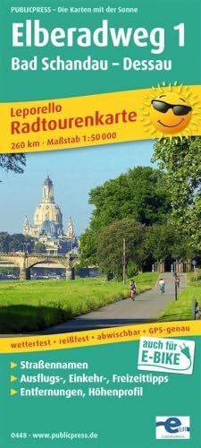 Publicpress Leporello Radtourenkarte Elberadweg 1, Bad Schandau, Dessau 1:50.000: Leporello Radtourenkarte mit Ausflugszielen, Einkehr- & ... 1:50000 (Leporello Radtourenkarte: LEP-RK)