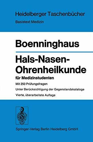 Hals-Nasen-Ohrenheilkunde für Medizinstudenten