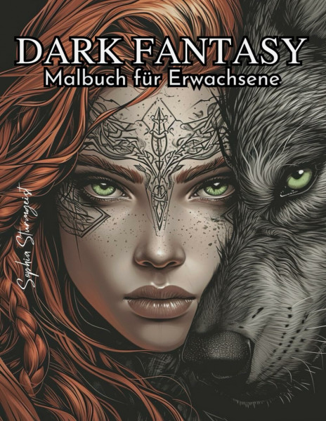 Dark Fantasy Malbuch für Erwachsene: Dunkle Fantasie 50 Motive mit Hexen, Feen sowie nordischen und griechischen Mythen