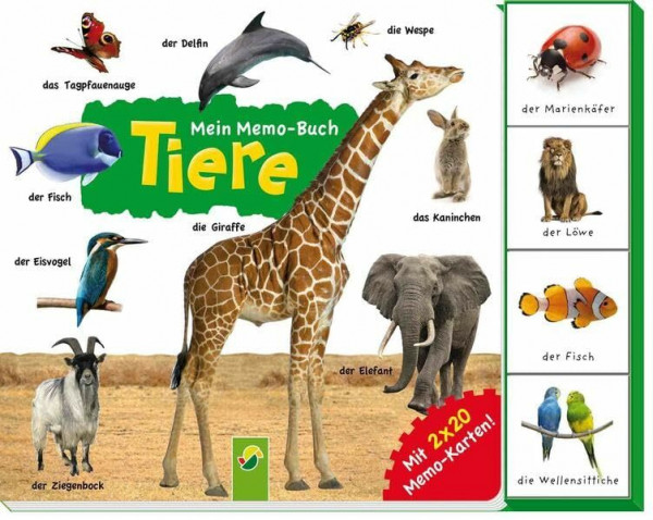 Mein Memo-Buch Tiere: Mit 2 x 20 Memo-Karten!