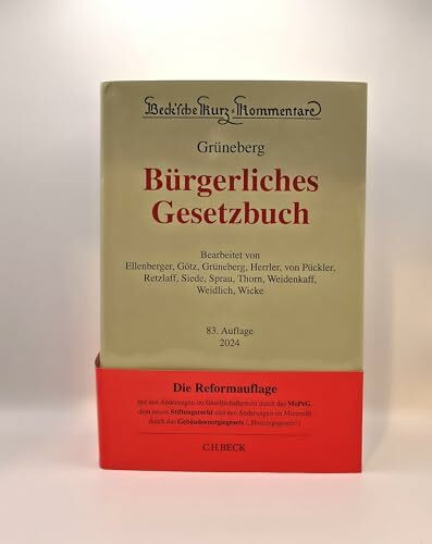 Bürgerliches Gesetzbuch: mit Nebengesetzen insbesondere mit Einführungsgesetz (Auszug) einschließlich Rom I-, Rom II- und Rom III-Verordnungen sowie ... (Beck'sche Kurz-Kommentare)