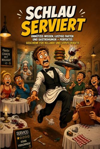 Schlau serviert - Unnützes Wissen, lustige Fakte und Gastrohumor: Geschenk für Kellner, Köche, Bedienung und Servicekräfte | Lustiges Gastro Buch für ... Hotel, Bar und Kneipe | Bedienung Barkeeper