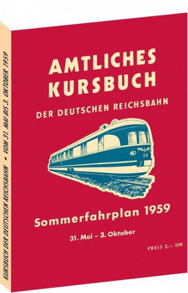 Kursbuch der Deutschen Reichsbahn - Sommerfahrplan 1959