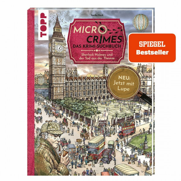 Micro Crimes. Das Krimi-Suchbuch. Sherlock Holmes und der Tod aus der Themse: Finde Verbrecher im Gewimmel von London 1920. Wimmel-Rätsel für ... zum Suchen und Finden, Band 1)