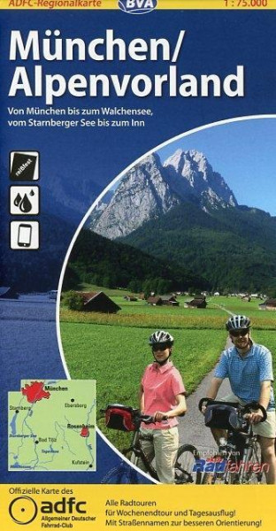 ADFC-Regionalkarte München / Alpenvorland 1 : 75 000