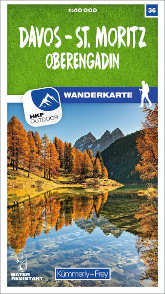 Kümmerly+Frey Wanderkarte 36 Davos, St. Moritz 1:40.000: Mit Oberengadin. Wetterfest, matt laminiert und mit free Download