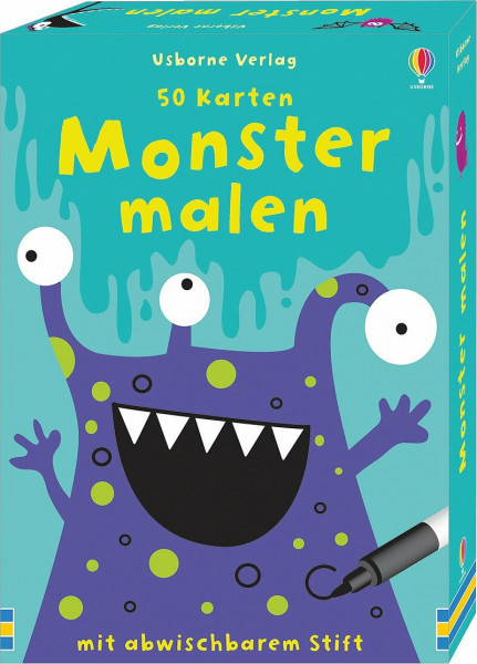 50 Karten: Monster malen: mit abwischbarem Stift