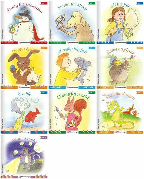 Paket – Time for stories, Heft 1 bis 10, Kennenlernpaket (je Heft 1 Exemplar) (Time for stories. Pfiffige Bild-Text-Hefte für Klasse 3 bis 6)