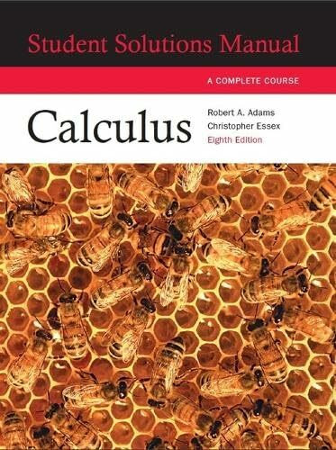 Calculus: Student Solutions Manual A Complete Course