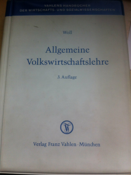 Allgemeine Volkswirtschaftslehre,