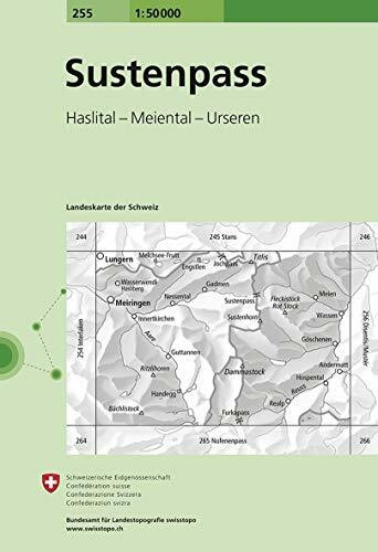 255 Sustenpass: Haslital - Meiental -Urseren (Landeskarte 1:50 000)