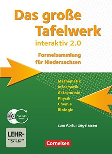 Das Große Tafelwerk interaktiv 2.0: Schulbuch mit CD-ROM (Das große Tafelwerk interaktiv 2.0, Niedersachsen)