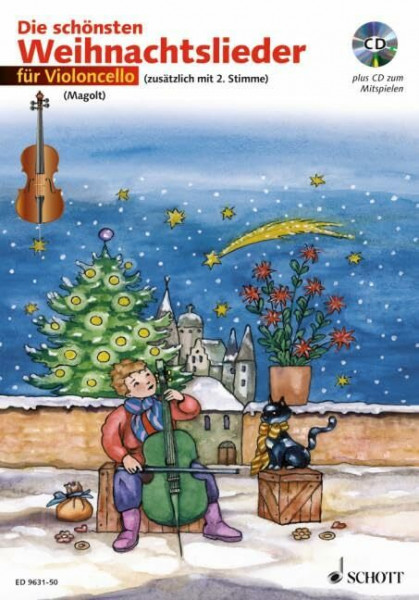 Die schönsten Weihnachtslieder: sehr leicht bearbeitet. 1-2 Violoncelli.: sehr leicht bearbeitet. 1-2 Violoncelli. Ausgabe mit CD.