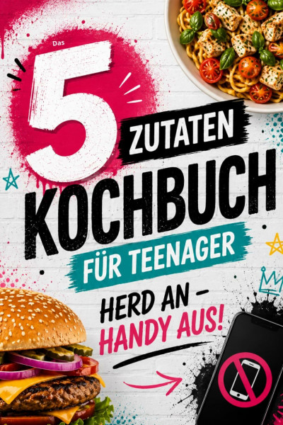 Herd an – Handy aus! Das 5-Zutaten Kochbuch für Teenager. Kochen statt Scrollen. Easy & schnelle Rezepte, die du wirklich selbst hinkriegst - Burger, ... 0% Langeweile (Teenager Koch- und Backbücher)