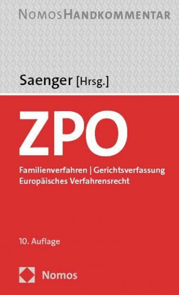 Zivilprozessordnung: Familienverfahren | Gerichtsverfassung | Europäisches Verfahrensrecht