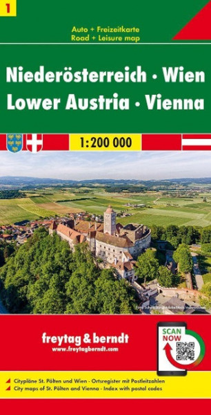 Österreich 01 Niederösterreich, Wien 1 : 200 000