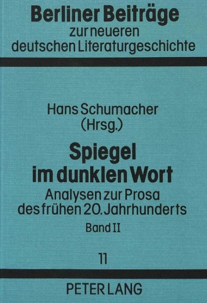 Spiegel im dunklen Wort. Bd. II