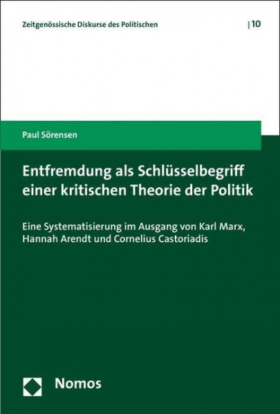 Entfremdung als Schlüsselbegriff einer kritischen Theorie der Politik