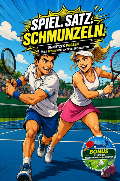 Spiel. Satz. Schmunzeln. - Unnützes Wissen über Tennis und andere Sportarten: Das perfekte Tennis Geschenk für Tennisfans, Tennisspieler, ... Bonuswissen zu Tischtennis und Badminton