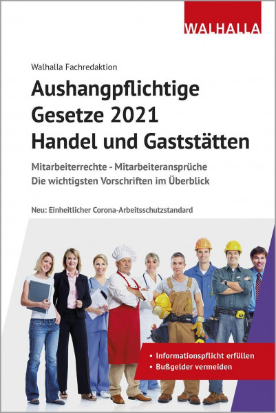 Aushangpflichtige Gesetze 2021 Handel und Gaststätten